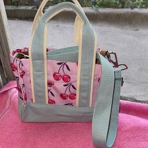 Mini pink cherry 🍒 purse with brown insert